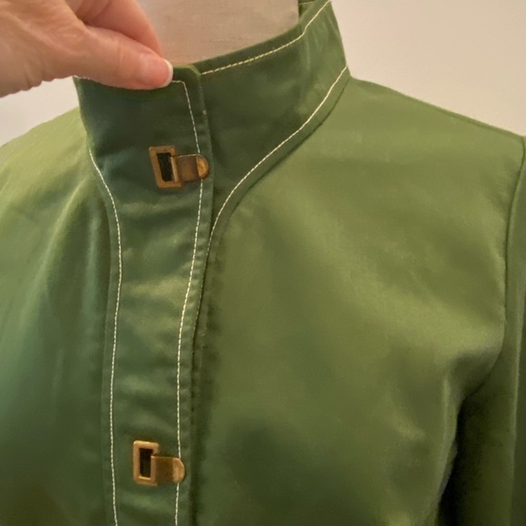 Minnesota Woolen Vintage Green Jacket & Skirt 2 Piece Set / Gold Snap Closures - Picture 2 of 16